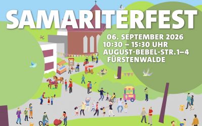 Auf dem Bild sieht man das Plakat zum Samariterfest 2026.