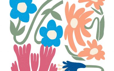 Auf dem Bild sieht man eine bunte Blumen-Illustration.