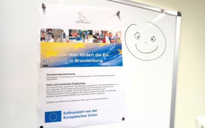 Auf dem Bild sieht man ein Plakat des Europäischen Sozialfonds.