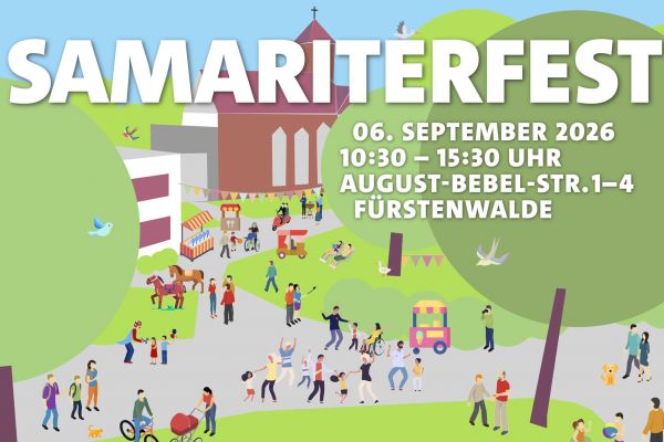 Auf dem Bild sieht man das Plakat zum Samariterfest 2026.