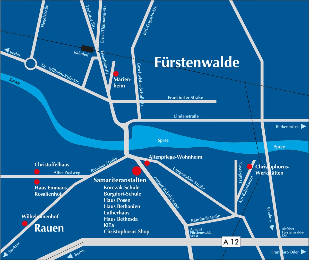Anfahrt - Samariteranstalten - gemeinnützige Stiftung seit 1911 Anfahrt - Samariteranstalten - gemeinnützige Stiftung seit 1911